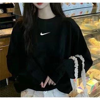 Street Trend Nike Classic Men And Women Terry Cotton Sweatshirts Round neck Casual Long Sleeve pullover Jackets Unisex