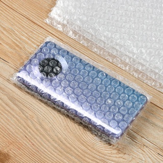 peach 50pcs pe transparente blanco burbuja bolsa de plástico espuma bolsas de embalaje envoltura protectora doble película amortiguación sobre 5 tamaños paquete a prueba de golpes (5)