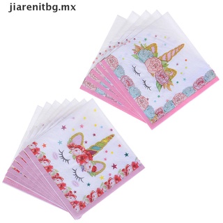jia 6 servilletas de papel de unicornio para niños, cumpleaños, boda, decoración de servilletas.