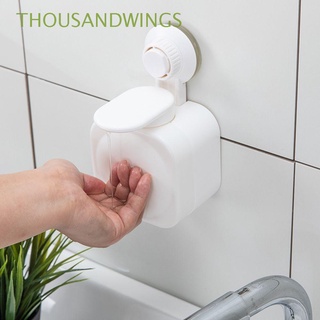 thousandwings dispensador de jabón impermeable baño montado en la pared caja de jabón abs ventosa hogar prensa tipo organizador/multicolor