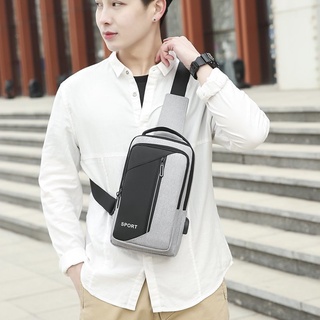Nuevo bolso de hombro para hombre, bolso bandolera de nailon para el pecho, bolso de mensajero informal de estilo coreano, bolso de lona para el pecho (1)