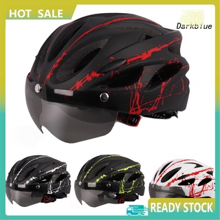 QX- casco de ciclismo ultraligero Unisex para adultos con gafas para deportes al aire libre