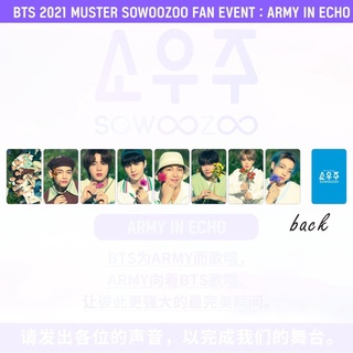 2021 BTS MUSTER SOWOOZOO 8 aniversario tarjeta fotográfica postal JIMIN JK RM SUGA Collection Card McDonald’s Co-branded Random Card 7pcs/set (2)
