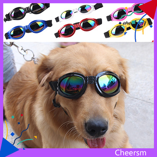 cheersm - gafas de sol plegables para perro, protección UV, con correa ajustable