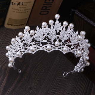 Leftright 2019 nueva moda boda cristal perla coronas diamantes de imitación Tiara novias diadema MY (4)