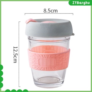 [artículos de moda] 350 ml reutilizable taza de café anti-cracking vidrio reciclable taza de agua potable botella de agua fría/calor botella de leche de vidrio