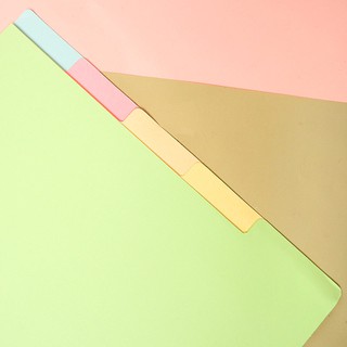Color índice página 6 anillo carpeta divisor conjunto A5 y A6/separador hoja suelta papel Pastel lindo único (8)