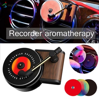 difusor de fragancia de coche clip de ventilación de aire fragancia vintage record player decoración