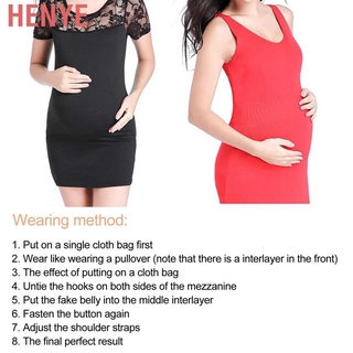 Henye falso embarazo vientre silicona Artificial embarazada barriga fotografía accesorios con correas (3)
