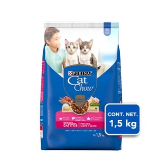 Alimento para Gato Cat Chow Gatitos Pescado Carne y Leche 1.5 kg