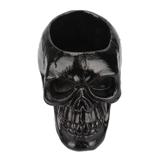 lu skull - soporte para brochas de maquillaje, almacenamiento, oficina, organizador de escritorio, adorno de esqueleto