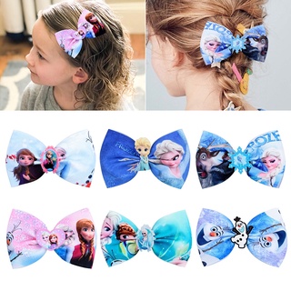 [KT] ice and snow series hairpin accessories Princess Elsa children's bow hairpin hair accessories