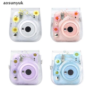 【uny】 Transparent Instant Camera Bag PVC Protector Cover Case with Shoulder Strap .