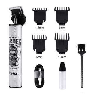 Ubeator calavera patrón Graffiti eléctrico Clipper USB carga profesional afeitadora de pelo para barbería