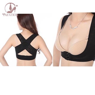 Corrector de postura de espalda ajustable para mujer/cinturón/soporte de pecho/negro-M