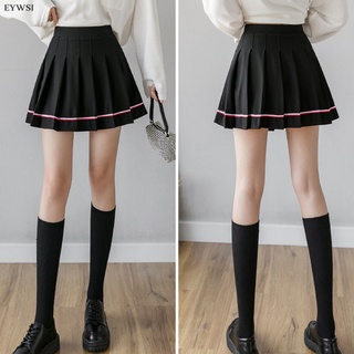 Eywsi Mini falda plisada Waisted Skater tenis para mujer Skort con pantalón corto Uniforme para niña de la escuela (2)