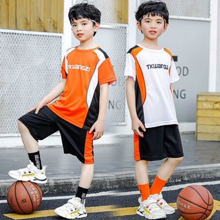 【Boys Suit】Summer Thin Color Matching Loose Short-sleeve Shorts Sports Set Children's Clothing