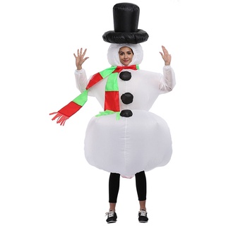 en stock inflable blanco muñeco de nieve traje cosplay adulto disfraz blowup fancy fiesta vestido