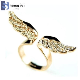 ✨Productos al contado✨1 pza anillo de cristal chapado en oro con ala de ángel ala Vintage de moda Vintage 🔥semaisi🔥 (1)