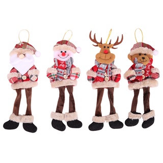 Christmas Decorations Christmas Plaid Leg Pendant Ornaments Christmas Tree Hanging Dolls