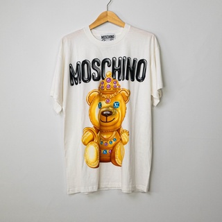 Moschino oso oro blanco camiseta 100% ORIGINAL