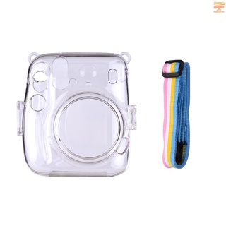 Funda De protección Transparente lapt Instante con cordón De repuesto arcoiris Para Fujifilm Instax Mini 11