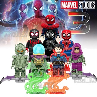 Spider man No Way Home Minifigures 3 Película Same Mysterio Doctor Strange Goblin Niños Bloques De Construcción Juguetes