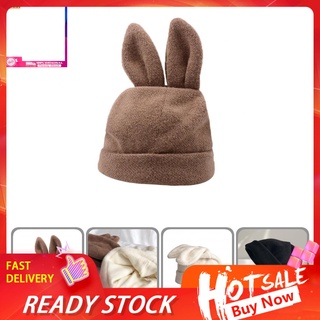 Lindo sombrero tejido cálido con orejas De conejo/sombrero Estilo Coreano Para Uso diario