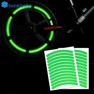 1pc pack ciclismo fluorescente bicicleta pegatinas reflectantes / motocicleta bicicleta cuerpo llanta rueda cinta de rayas