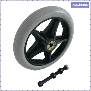 [Ready Stock] Rueda delantera de repuesto de silla de ruedas de 6 pulgadas, resistente al desgaste y ruedas lisas, para piezas de