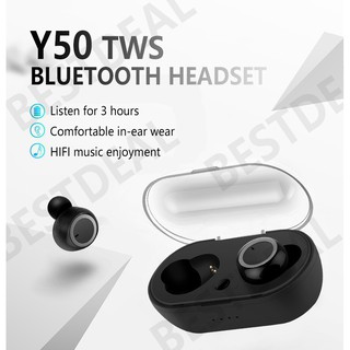 Y50 audífonos inalámbricos 5.0 bilaterales estéreo In-ear Low-power auriculares deportivos (1)