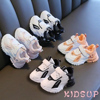 Kidsup-kids zapatos deportivos con suela antideslizante, cuero Artificial ajustable gancho bucle al aire libre zapatilla de deporte herramienta