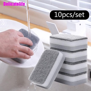 [Delicatelife] 10pcs hogar cocina lavar platos esponja limpieza almohadilla esponja paño esponja esponja