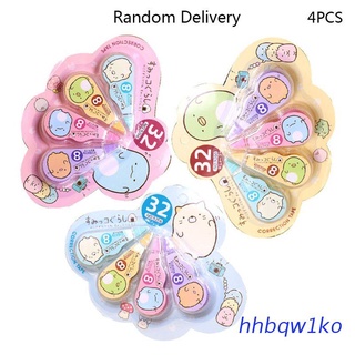 hhbqw1ko.mx 4pcs/pack Kawaii White Out Corrector Correction Tape Stationery School Supplies