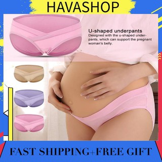 Havashop SuperSale algodón en forma de U de cintura baja mujer embarazada calzoncillos