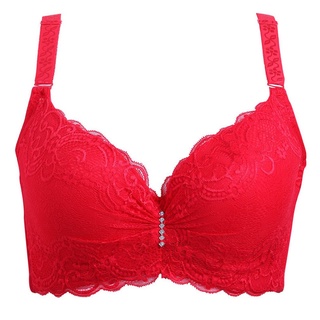 *QS Women Underwire Lace Bra Three Quarters Cup Push Up Thin Section Brassiere