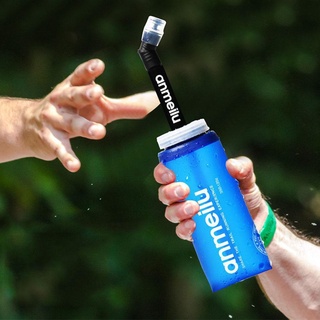 deportes al aire libre maratón running suave botella de agua plegable portátil agua suave botella x0t4