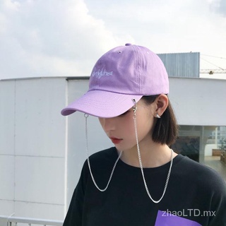 insHarajuku moda luz púrpura sombrero femenino verano estudiante coreano calle pico gorra Hip Hop Cool gorra de béisbol
