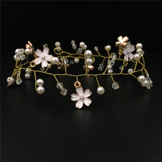 [[2]] elegante flor de cristal perlas diadema diadema accesorios para el cabello