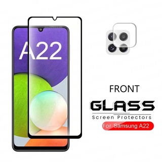 Cubierta completa Samsung Galaxy A22 vidrio templado, adecuado para Samsung Galaxy A22 vidrio Protector de pantalla de impresión de pantalla de teléfono móvil película