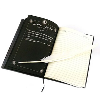 ROYCE Role Playing Death Note Notebook School Journal Death Note Pad Collectable Anime Leather Cartoon Diary for Gift Feather Pen/Multicolor (9)