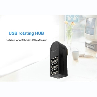 [listo] concentrador de 7 puertos USB 2.0 de tres puertos de tres puertos HUB de rotación multi-función USB de tres puertos divisor de bala (6)