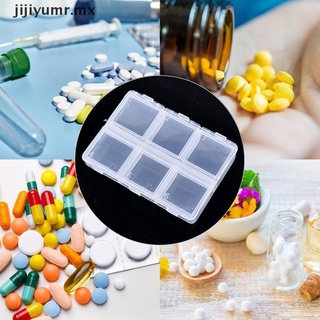 [well] caja de almacenamiento de medicinas de 6 rejillas mini estuche de pastillas de viaje portátil saludable mx (1)