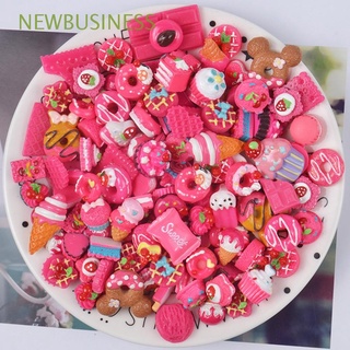NEWBUSINESS cartoon nail decoration non-toxic crafts slime charms beads croc accessories resin kawaii 50 pcs chocolate candy charm scrapbooking supplies