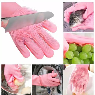 Guantes de silicona para lavar platos/guantes mágicos para lavar platos