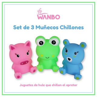 Muñeco Chillón Juguete Hule Animalitos Niño Juegos Bebes