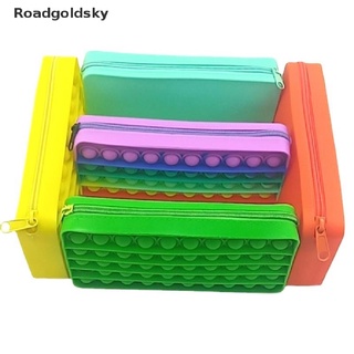 Roadgoldsky Pop It Push Bubble Fidget Toys Pencil Case Children Stress Relief Squeeze Toy WDSK