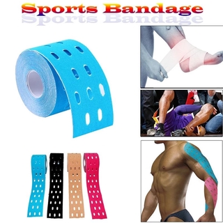 5cm*5m perforado vendaje muscular kinesiología transpirable adhesivo cuidado cinta elástica recuperación rodillera vendaje atlético (9)
