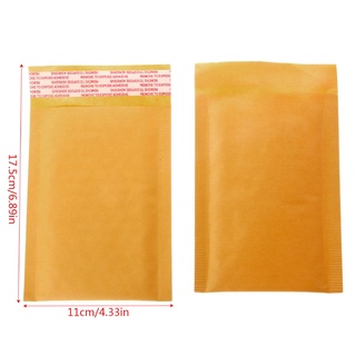 invierno 10 piezas kraft bubble mailers amarillo acolchado bolsas de correo de papel envío sobres (6)