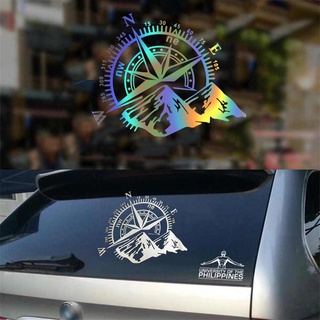 Montaña brújula coche pegatina envoltura coche-estilo Vinly calcomanías para Auto ventana motocicleta decoración coches accesorios pegamento pegatina PVC